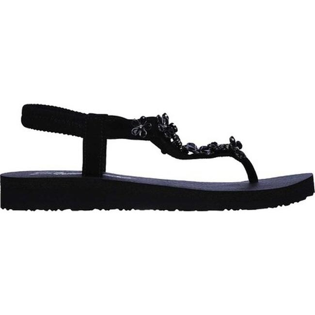 skechers women's meditation glass daisy sandal