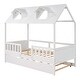 preview thumbnail 6 of 34, House Bed Wood Bed with Twin Size Trundle