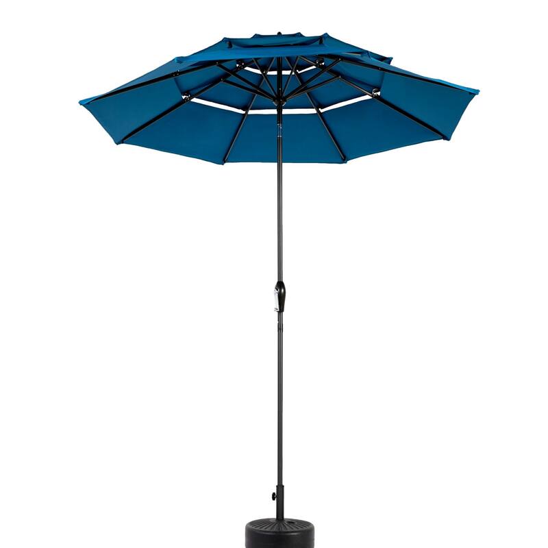 Topcraft 10ft Aluminum 3 Tier Tiltable Market Umbrella