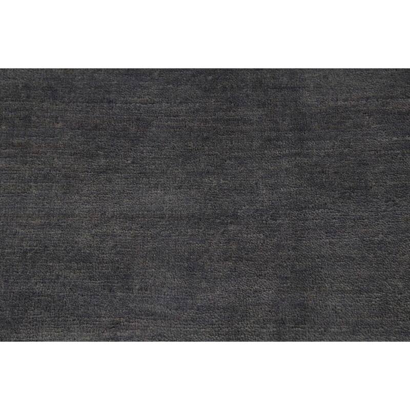 Gray Modern Gabbeh Oriental Rug Hand-Knotted Wool Carpet - 5'0" x 6'6"
