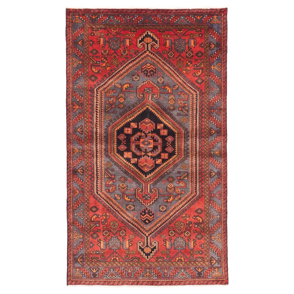 ECARPETGALLERY Hand-knotted Andelz Red Wool Rug - 4'1 x 7'2