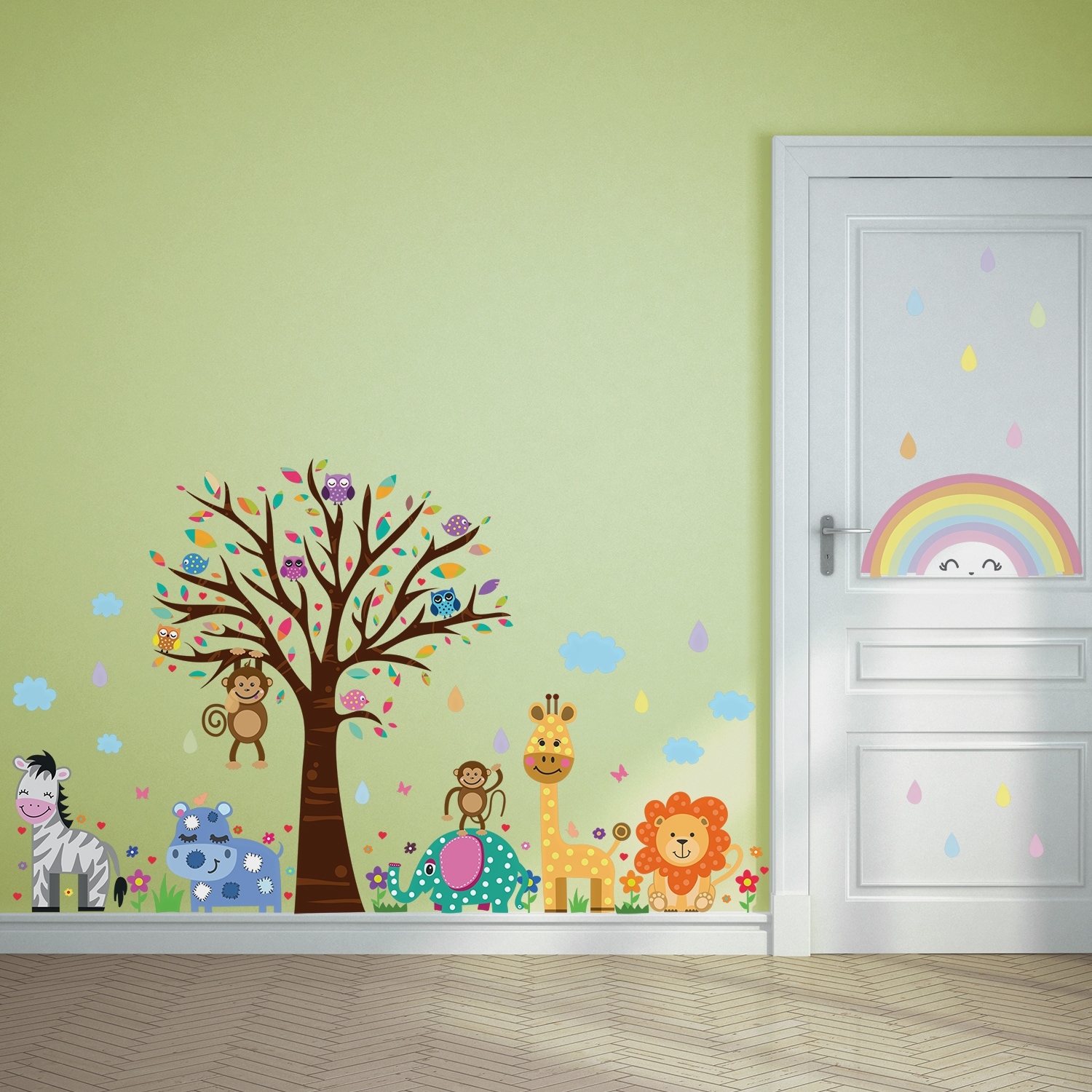 Walplus Colorful Rainbow Alphabet Kids Wall Stickers Nursery Décor
