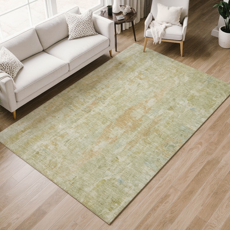 Machine Washable Indoor/ Outdoor Muted Ombre Chantille Rug