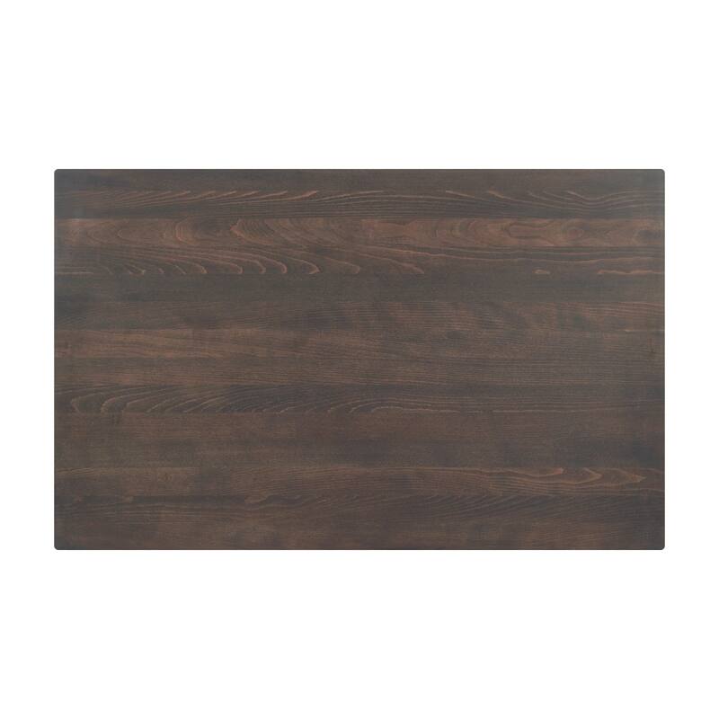 Rectangular Solid Wood Commercial Tabletop with 23.5" x 29.5" Bar Height X-Base - 30"W x 48"D x 42"H