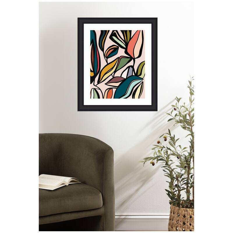 Kate and Laurel Fanciful Ficus Expansion by Alicia Bock Framed Wall Art Print