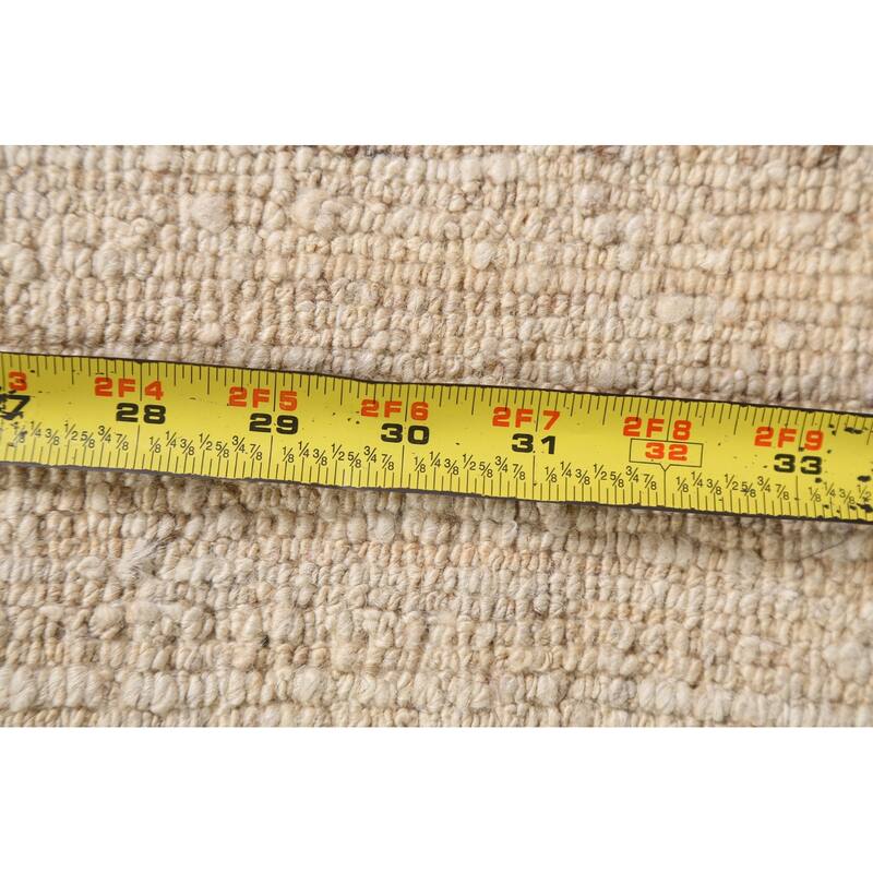 Contemporary Neutral Gabbeh Kashkoli Area Rug Hand-knotted Wool Carpet - 5'9" x 7'7"