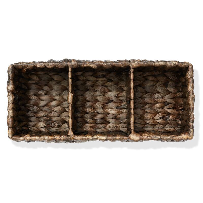 2 Water Hyacinth Storage Baskets Woven Storage Bins