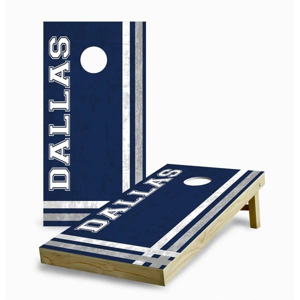 slide 2 of 7, Dallas Cowboys Multi Stripe Cornhole Game (Choose Wraps or Boards) 2x4 Boards (24" x 48") - Include ALL Accessories