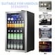 preview thumbnail 2 of 5, 3.2 cu ft wine refrigerator/cooler, 26 bottle/130 can freestanding beverage fridge, glass door
