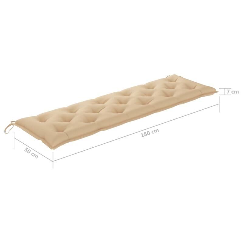 vidaXL Garden Bench Cushion Beige 70.9"x19.7"x2.8" Fabric