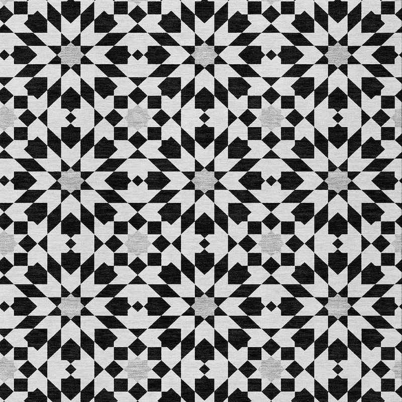 HomeRoots Floral Medallion Transitional Rectangle Outdoor Rug