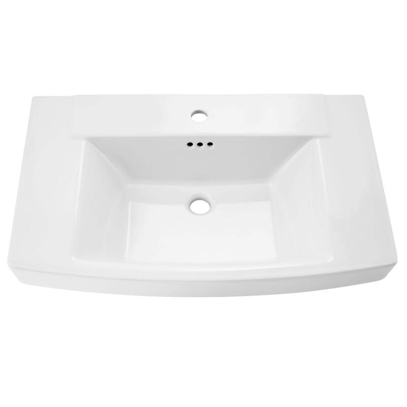 American Standard Townsend 30" Fireclay Pedestal Bathroom Sink with - White