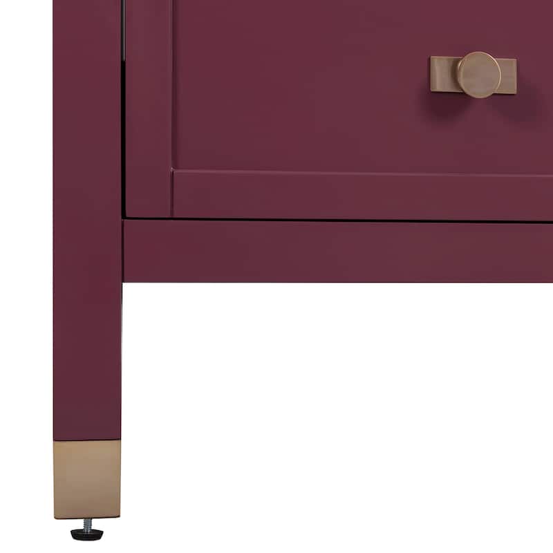 Alana Bathroom Vanity Cabinet in Burgundy Red