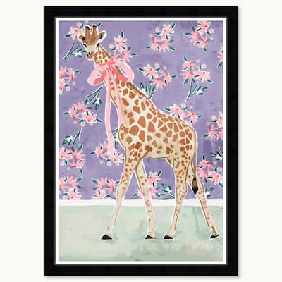 Wynwood Studio Ribbon Flowing Flora Framed Trendy Maximalist Decor 1 Piece Canvas Wall Art