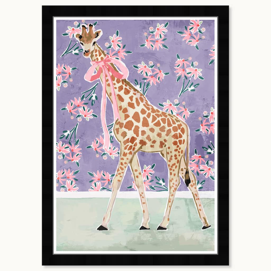 Wynwood Studio Ribbon Flowing Flora Framed Trendy Maximalist Decor 1 Piece Canvas Wall Art
