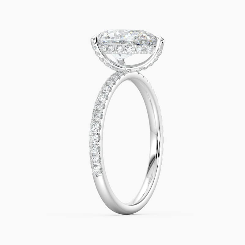 Auriya 14k Gold Lab Grown Pear Diamond Luxe Hidden Halo Engagement Ring 1.00 to 5.00 ct. tw. (F-G, VS)