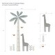 preview thumbnail 2 of 3, Lambs & Ivy Jungle Adventure Tree with Giraffe Wall Decal Kids Growth Chart