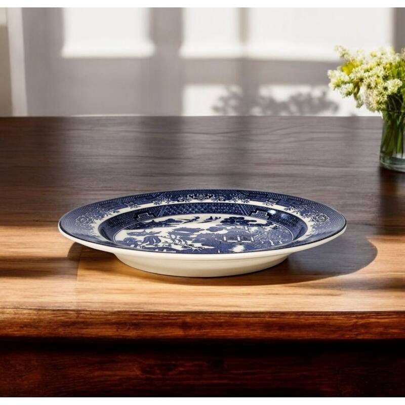 Maise Porcelain Decorative Plate, Blue and White