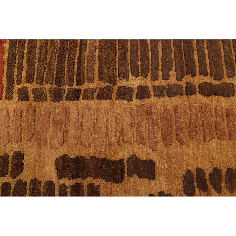 ECARPETGALLERY Hand-knotted Tangier Brown Wool Rug - 8'1 x 9'7