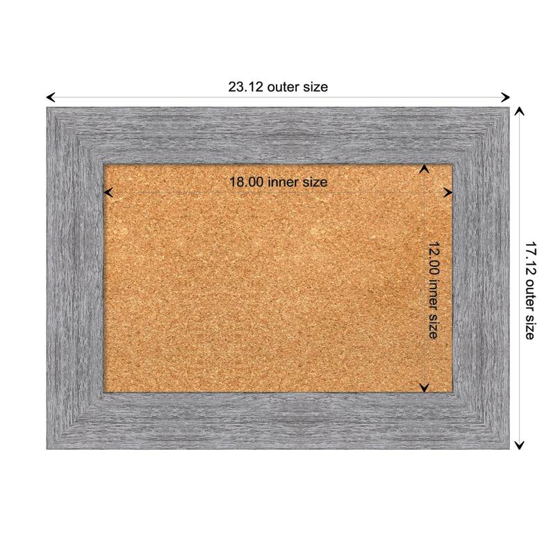 Bark Rustic Framed Cork Bulletin Memo Board