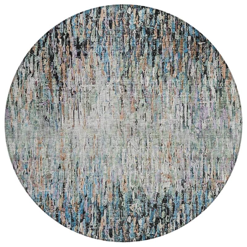 Machine Washable Indoor/ Outdoor Abstract Moxy Chantille Rug