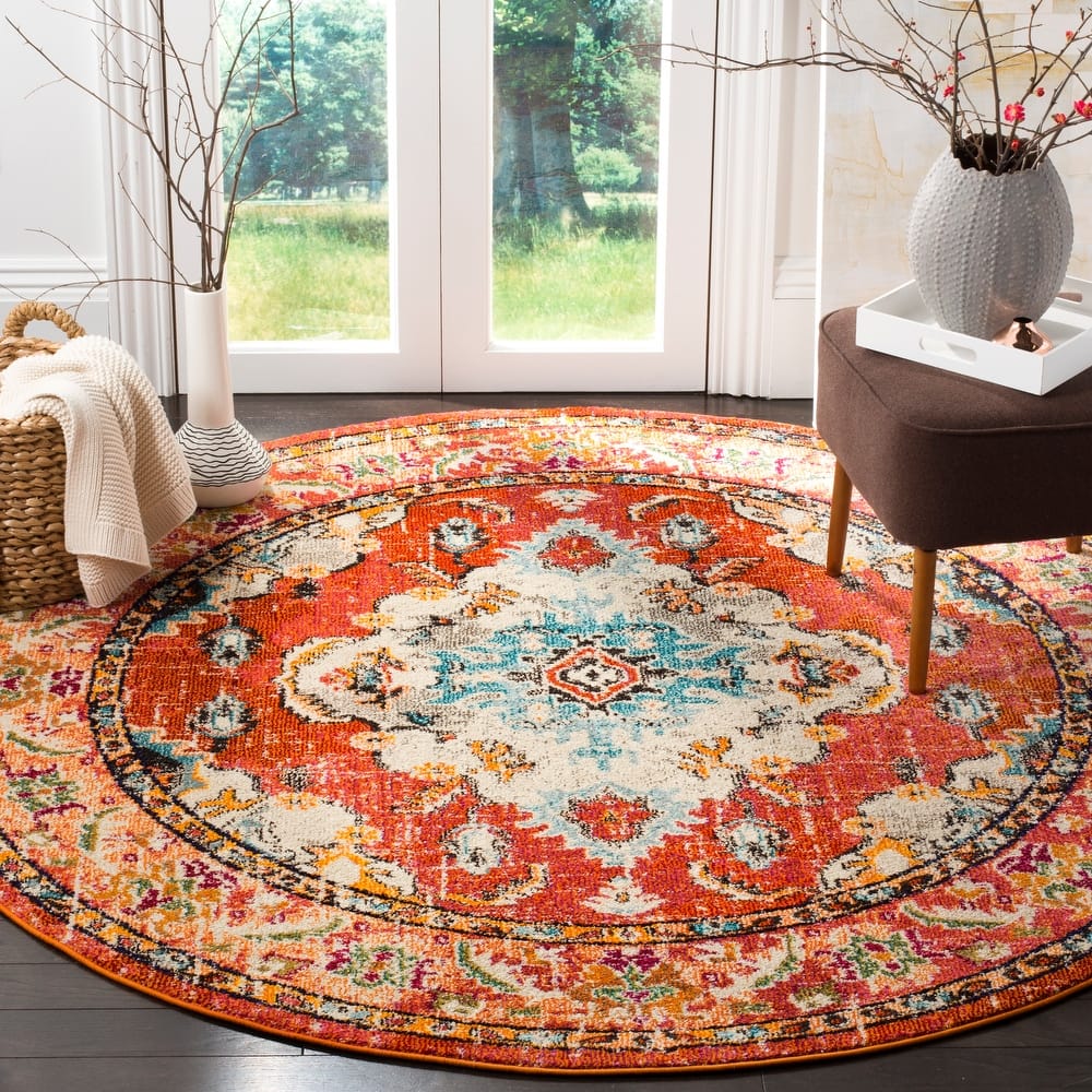 SAFAVIEH Monaco Oceane Boho Medallion Distressed Area Rug