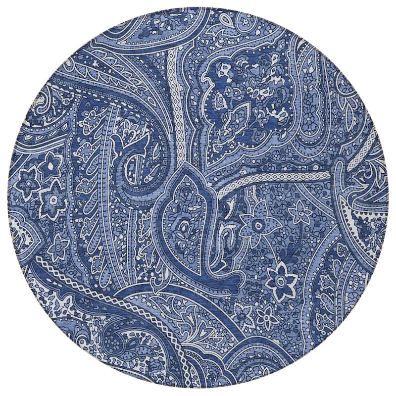 HomeRoots Paisley Traditional Rectangle Outdoor Rug