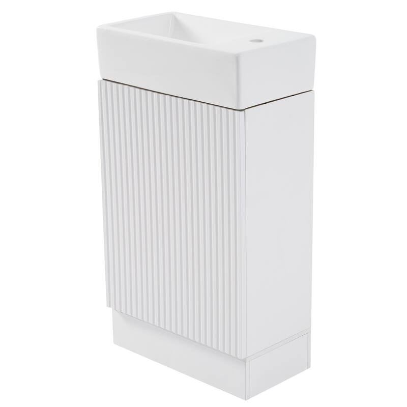 18.6" Bathroom Vanity with Sink, Bathroom Vanity Cabinet