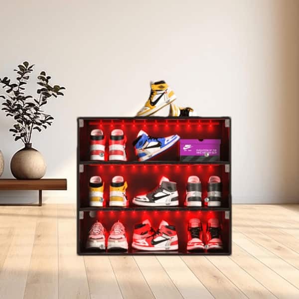 Closet Shoe Display Case Shoe Rack Lights Premium LED Shoe Box