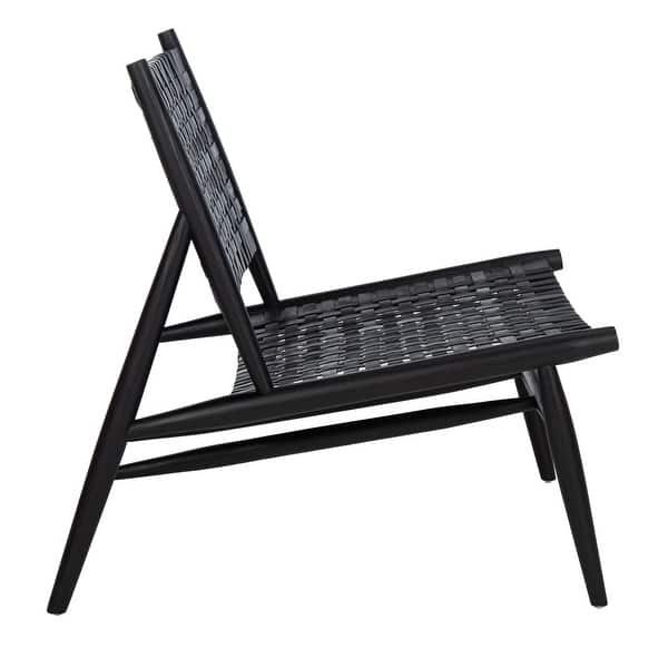 Shop Safavieh Soleil Leather Woven Accent Chair 31 5 X 26 X