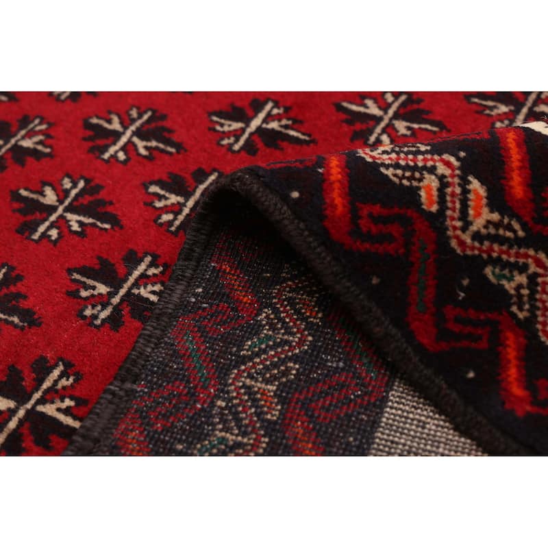 ECARPETGALLERY Hand-knotted Teimani Red Wool Rug - 3'3 x 6'2