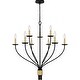 preview thumbnail 6 of 9, Margaret 9-Light Matte Black Chandelier