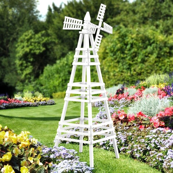 【新品】DADWAY スピードスター グリーン WL89106 ヴィンテージ風車 6FT Wood Windmill Backyard Garden Decoration Weathervane - On Sale