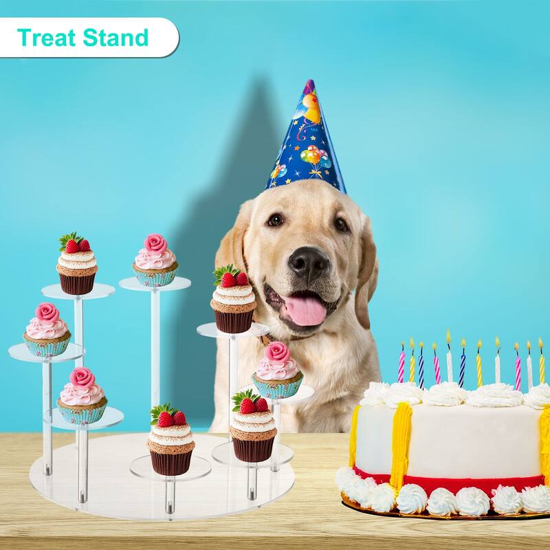 Acrylic Display Stand for Collectible Figures, 8 Tier Round Cupcake Stand Clear