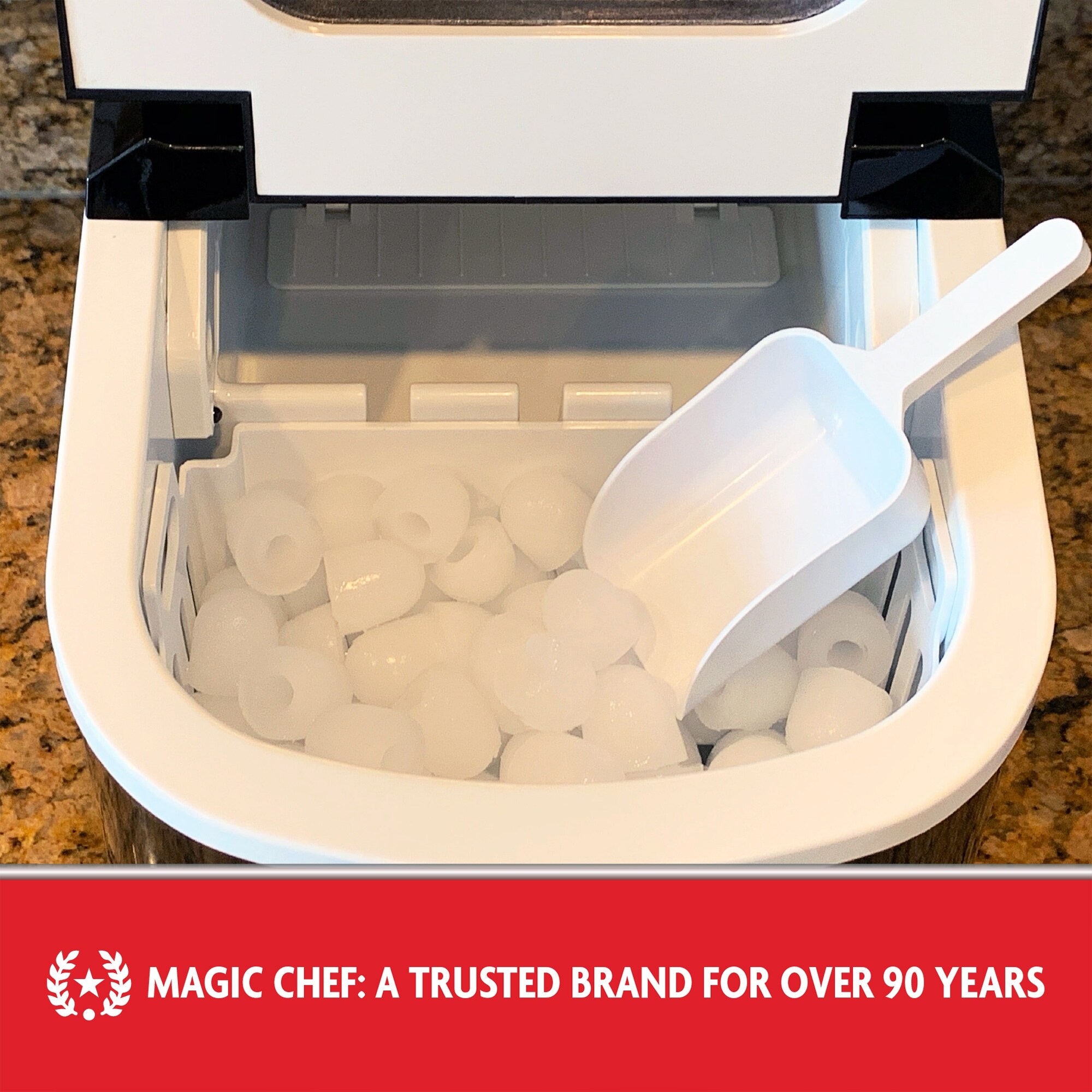 Magic Chef Mcim22sv 27 lb Portable Ice Maker Silver