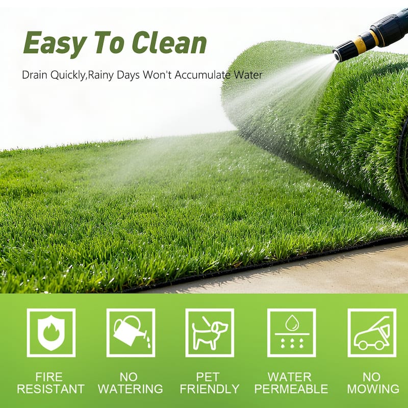 Anmytek Premium Artificial Grass Turf with Realistic Texture, UV Resistant, Multi Layer Drainage Backing - 3'6"