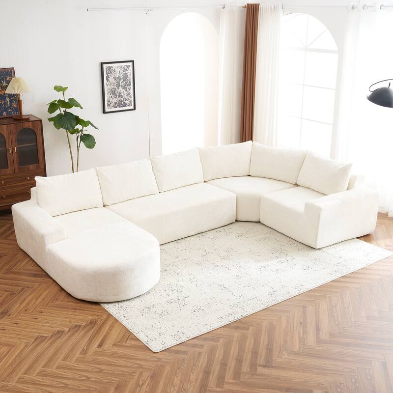 Modular Sectional Sofa Living Room Floor Couch Chaise Lounge