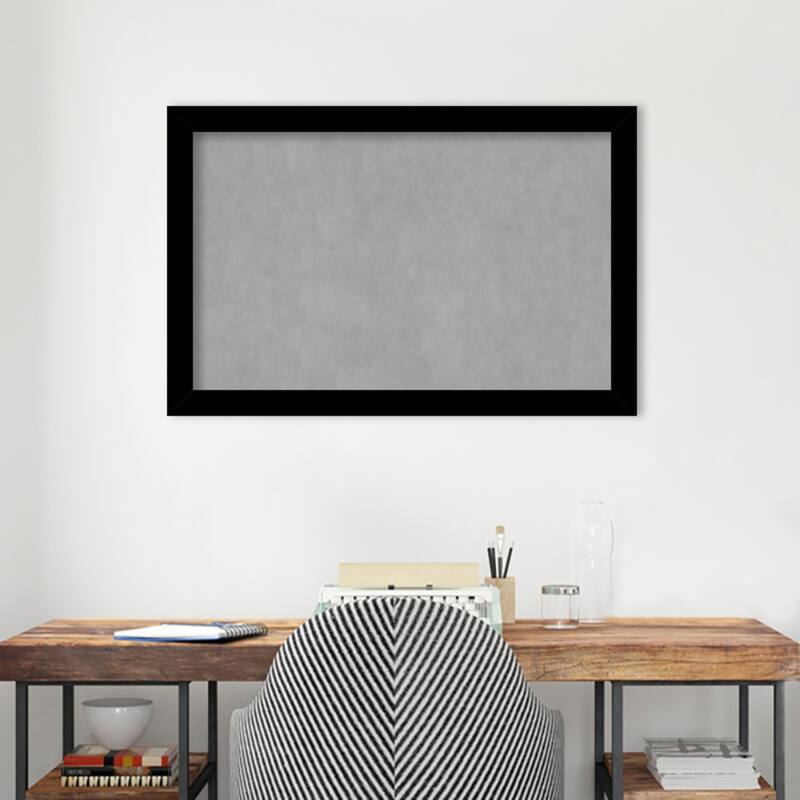 Amanti Art Basic Black Narrow Framed Magnetic Board