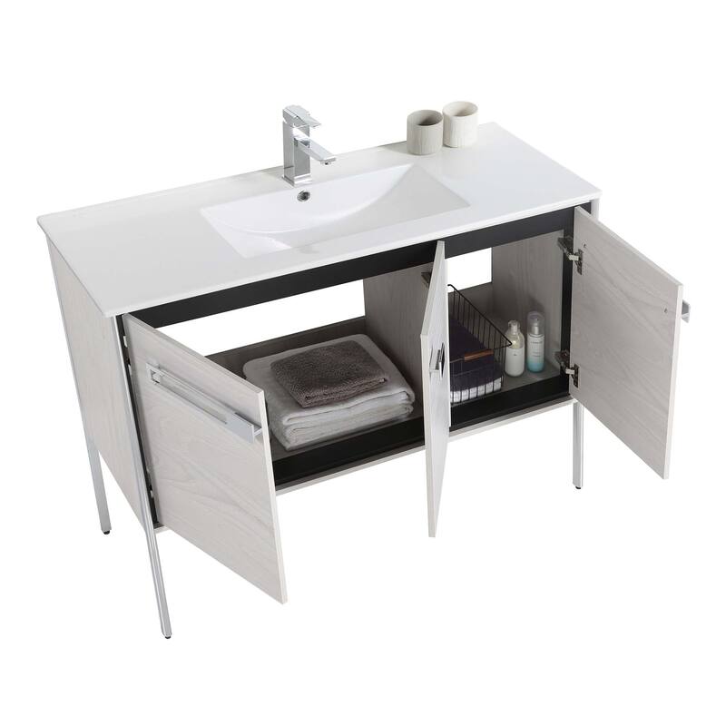 Fine Fixtures Oakville Bathroom Vanity with White Ceramic Sink