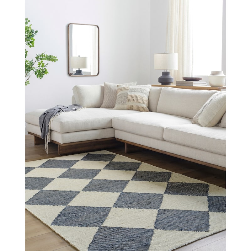 Livabliss x Vivir Antho Modern Area Rug - Denim - 9' x 12'