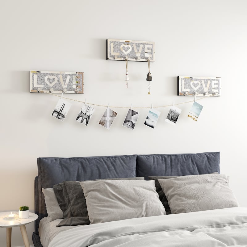 Mirrored Key Holder for Wall Decorative
