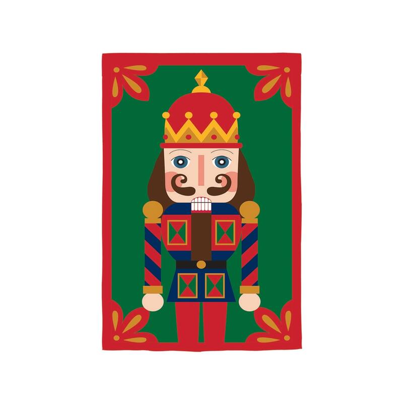 Nutcracker Applique Garden Flag - Multi - Color
