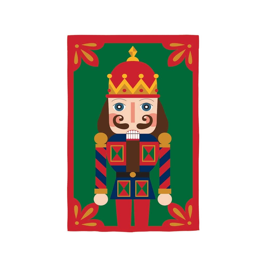 Nutcracker Applique Garden Flag - Multi - Color