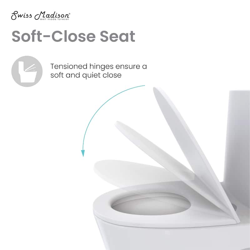Cascade One-Piece Compact Toilet Dual-Flush 1.1/1.6" - 24.61" x 14.76" 28.35"