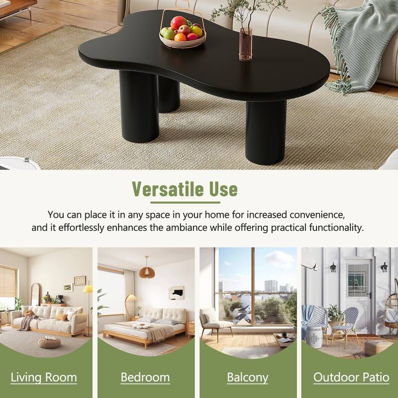 Unique Center Table Coffee Table, Cloud Shaped End Table Decorative Table Sofa Table for Living Room