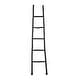 preview thumbnail 18 of 22, White, Brown or Black Wood Handmade Slanted Ladder with Wider Base and Ball Feet