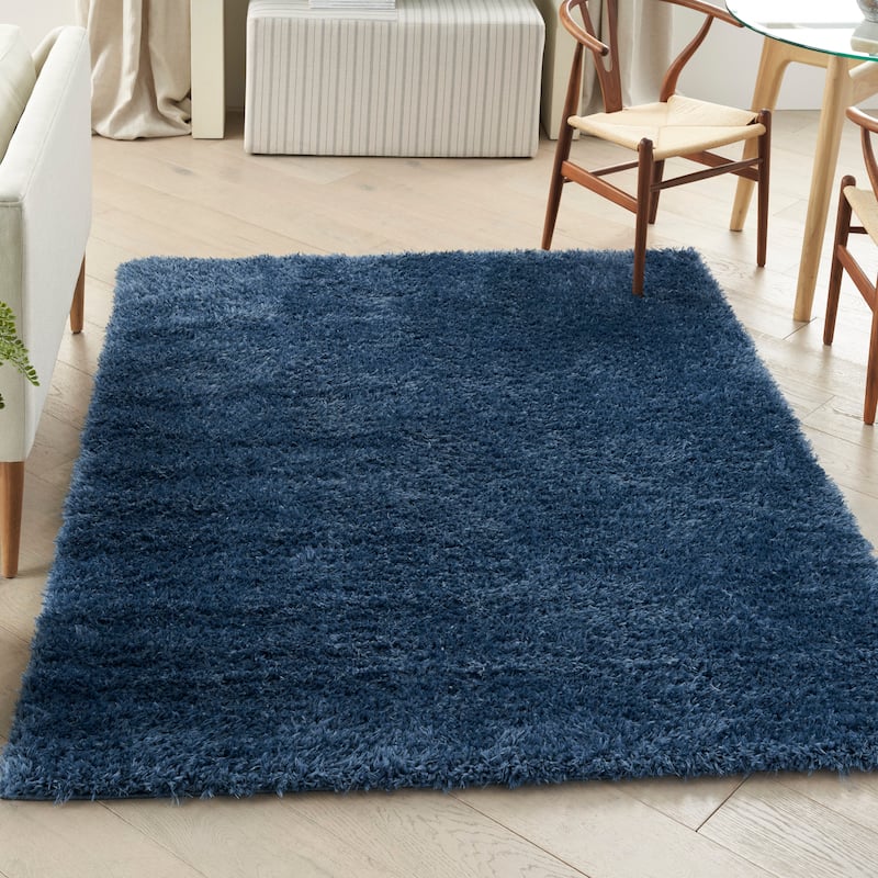 Nourison Lush Shag Contemporary Solid Shag Area Rug