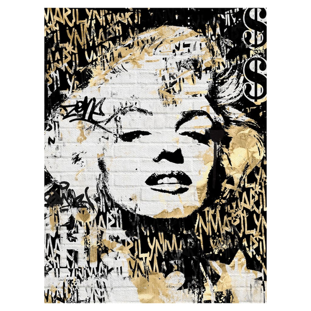Marilyn in Gold by Belle Maison Canvas Art Print