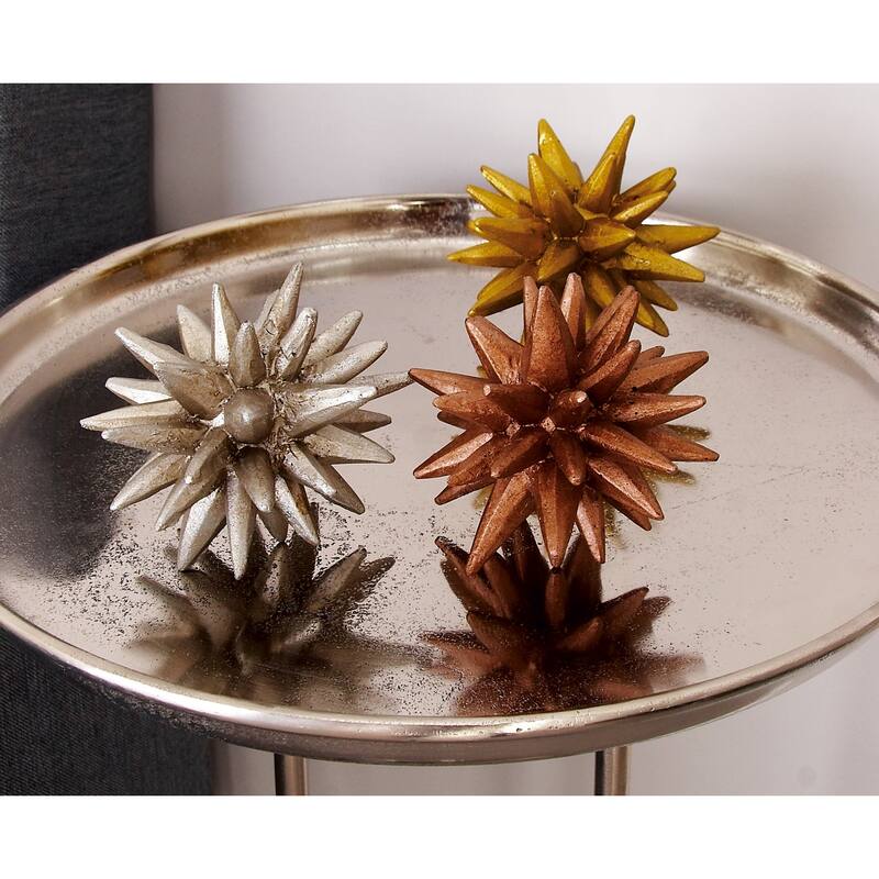 Multi Resin Contemporary Sculpture Geometric (Set of 3)