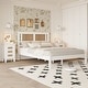 preview thumbnail 42 of 46, Queen Wooden Platform Bed Set with Rattan Headboard and Matching Nightstands